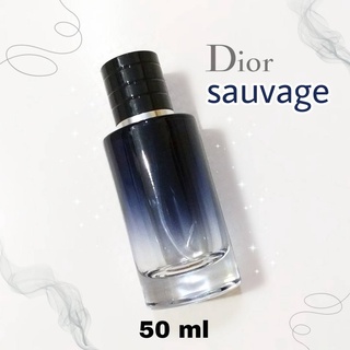 ขวดน้ำหอมสเปรย์ รุ่น Sauvage ซาเวจ สีกรมดำ(ขวดเปล่า) 50 ml