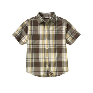 พร้อมส่ง Gymboree Brown Plaid Short Sleeve Shirt ไซส์ 5 ขวบจาก Shop USA