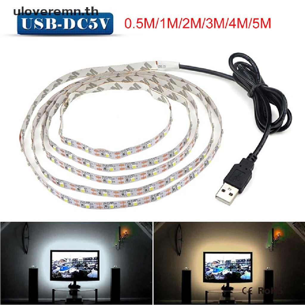 【ใหม่】 5v TV LED แบ็คไลท์ USB LED แถบไฟตกแต่งโคมไฟเทปทีวีพื้นหลังโคมไฟ