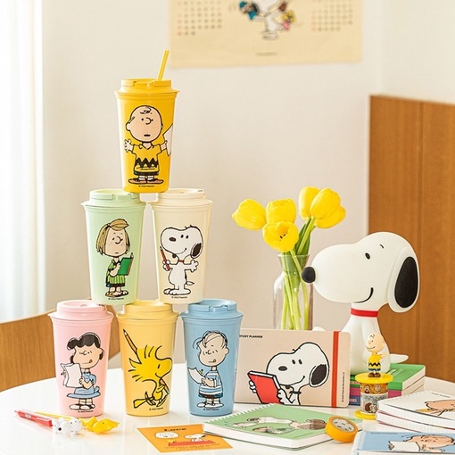 ( พร้อมส่ง ) Peanuts Snoopy Study Tumbler ( 453ml / 16oz ) แก้วเก็บอุณหภูมิ