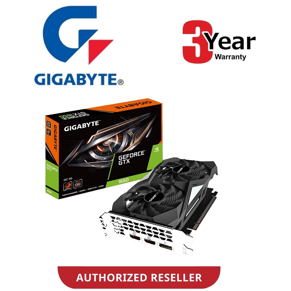 GIGABYTE GTX1650 OC 4GB DDR5 128BIT VGA CARD (GV-N1650OC-4GD) GTX 1650 OC