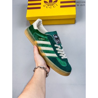 รองเท้าผ้าใบลําลอง Adidas Original Gucci x German Originals Gazelle "Esquisite Gucci" Antelope Series Low-Top เข้ากับทุกการแต่งกาย สไตล์เรโทร