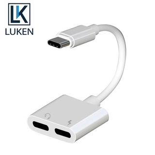 Luken DAC อะแดปเตอร์ชาร์จหูฟัง USB Type C แจ็ค 3.5 มม. สําหรับ Samsung Huawei