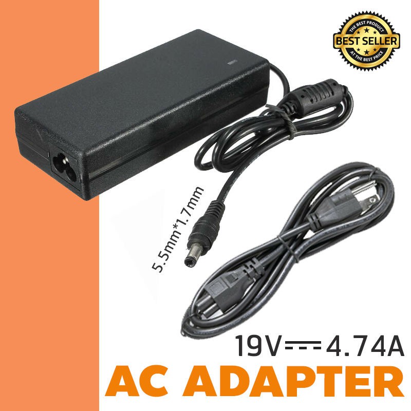 Adapter 19V/4.74A 5.5 x 1.7mm Applicable models: ACER / Acer Specifications: 19V 4.74A DC head size: