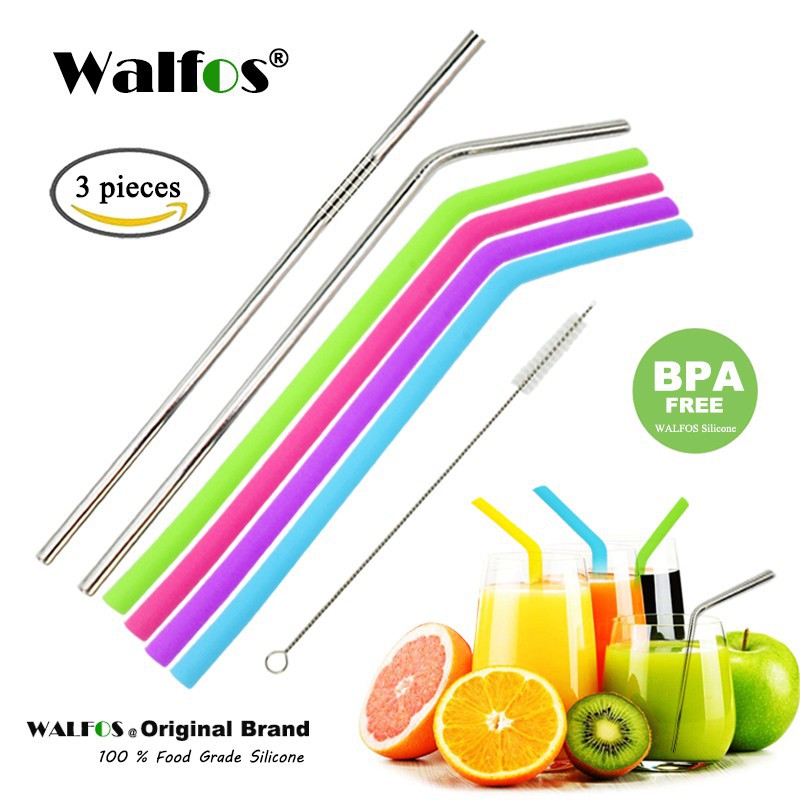 WALFOS หลอดซิลิโคน 2 ชิ้นนำกลับมาใช้ใหม่ได้