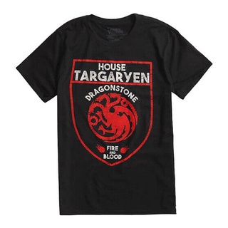 [S-5XL] เสื้อยืด พิมพ์ลาย TARGARYEN SHIELD DRAGON NWT Licensed MHikpg67KFfkmj01 สไตล์คลาสสิก