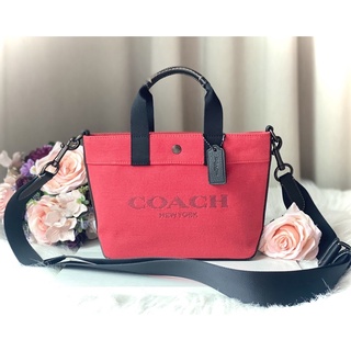 Coach tote 20 In colorblock Miami red