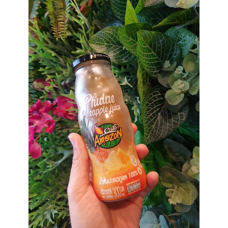 น้ำสับปะรด พันธุ์ ภูแล Cafe Amazon จากเชียงราย ราคา ขวดละ 69 บาท พร้อมจัดส่ง ขนาด 300 มล