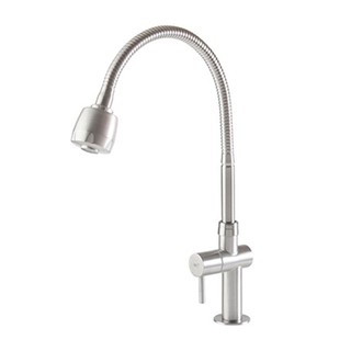 ก๊อกซิงค์ ก๊อกซิงค์เดี่ยวเคาน์เตอร์ WS-0233 ก๊อกน้ำ ห้องน้ำ SINK FAUCET SINGLE WS WS-0233 SATIN NICKEL