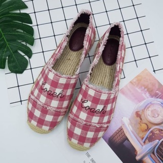 รองเท้า COACH CELINA ESPADRILLE WITH GINGHAM PRINT