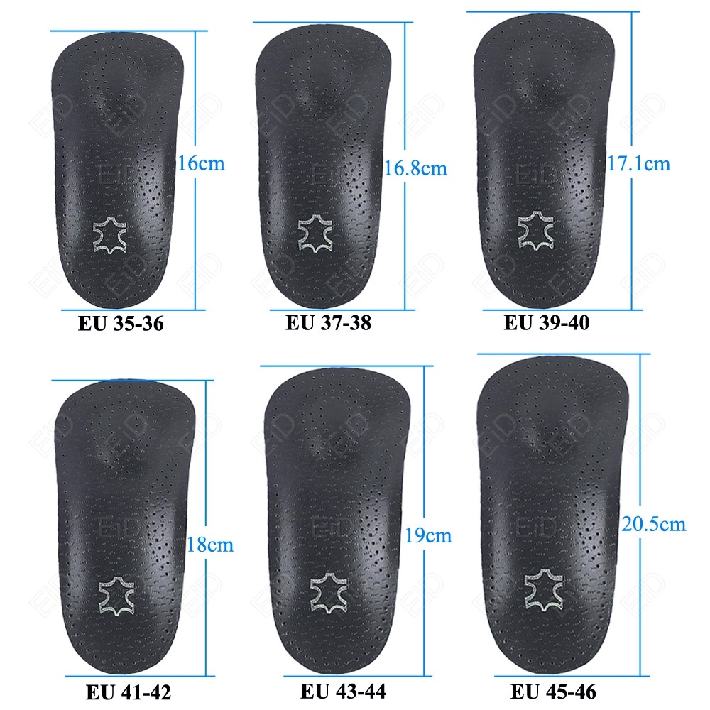ใหม่ Arch สนับสนุน 25 มม. Orthotic Insoles หนังสีดํา orthotics สําหรับเท้าแบน O/X ขาแก้ไขรองเท้า Sole insert pads หนังระงับกลิ่นกาย Breathable ใส่ - รูปที่ 4