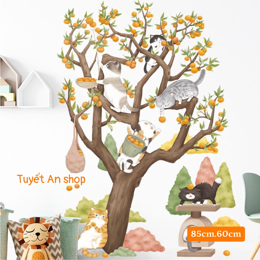 Cat House Tree Decal (รวมขนาด)