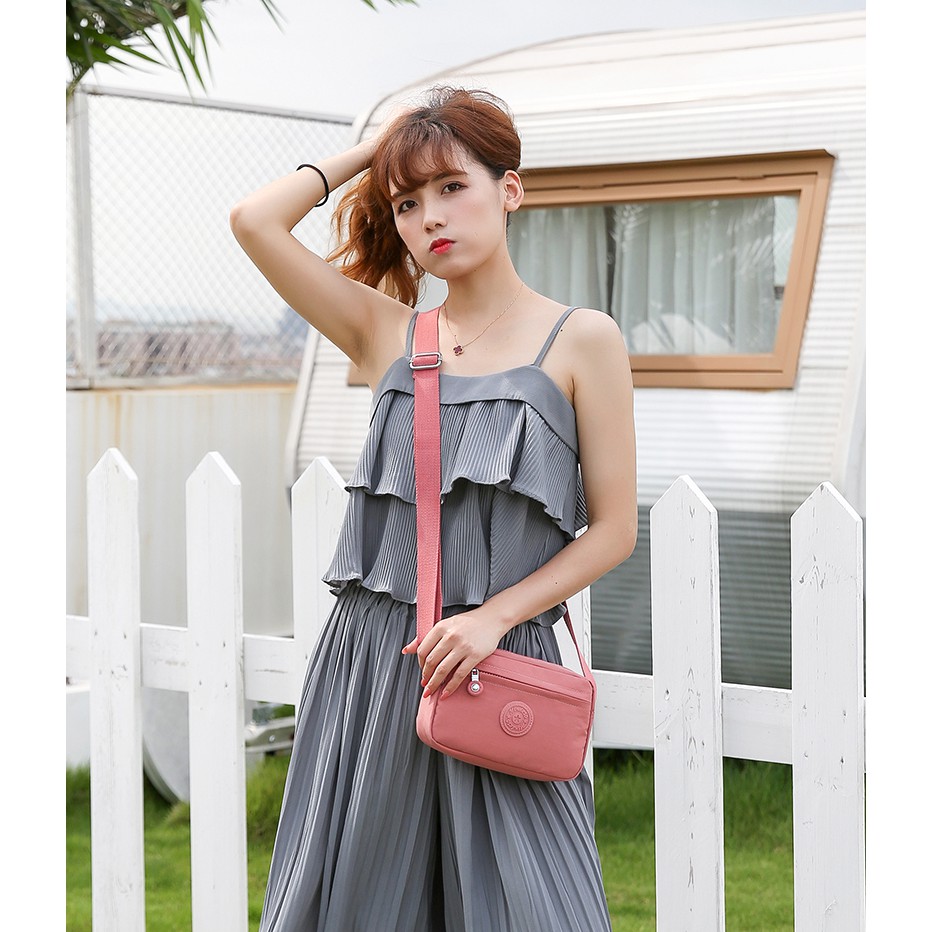 MINDESA-พร้อมส่ง กระเป๋าสะพายข้าง แฟชั่น รุ่นใหม่ 2024 ผ้าไนลอน ผู้หญิง เกรดพรีเมี่ยม กันน้ำ100% รุ่น-8630