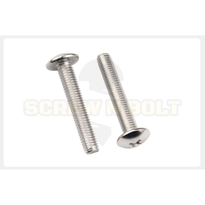 น็อต สกรู หัวร่ม หัวกระทะ แฉก T+ สแตนเลส 304 เกลียวมิล M2 M2.5 M3 / Truss Head Phillip Machine Screw SUS304 M2 M2.5 M3 - รูปที่ 6
