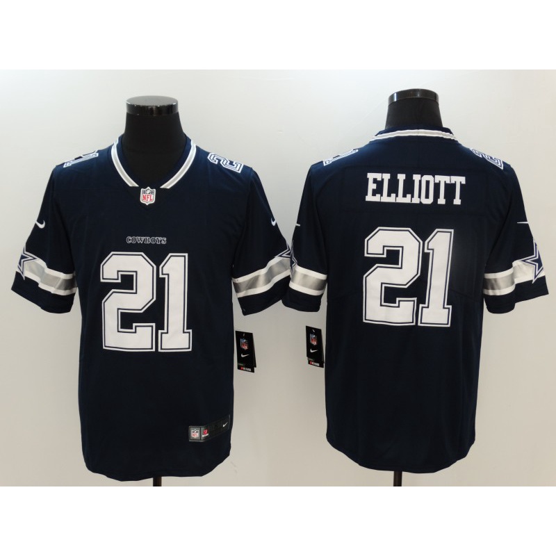 Nfl Dallas คาวบอย 21 EZEKIEL ELLIOTT 11 PARSONS สีกรมท่าสีขาว Player เสื้อฟุตบอล