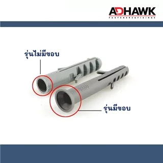 พุกไนล่อน เทา ขนาด M5, M7, M8, M10 (มีขอบ)