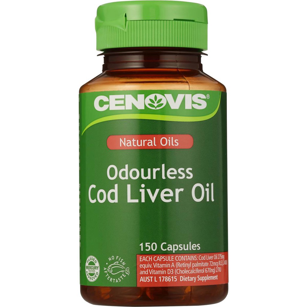 Cenovis Odourless Cod Liver Oil 150 Capsules