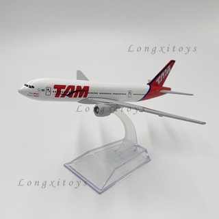 โมเดลเครื่องบินโลหะ 1:400 Diecast 16 ซม. Brazilian TAM Airlines Boeing 777 ของเล่นสําหรับเด็ก