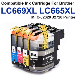 ตลับหมีกเทียบเท่า  Compatible Ink For Brother LC669XL LC665XL ( ใช้แทน LC-663 ) For Brother MFC-J2320 J2720 669 665