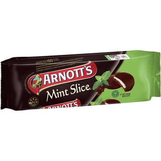 🔥สินค้าขายดี!! Arnotts Choc Mint Slice200g บิสกิตเคลือบช็อคโกแลตสอดไส้ครีมรสมิ้นท์ คุณภาพระดับพรีเมี่ยม