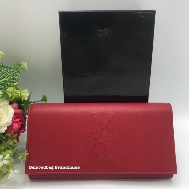 YSL Long Wallet สีแดงสวยมาก