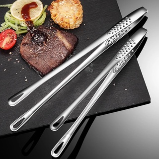 1Pcs Portable Non-Slip Long Handle Anti-scald  Stainless Steel Food Tongs