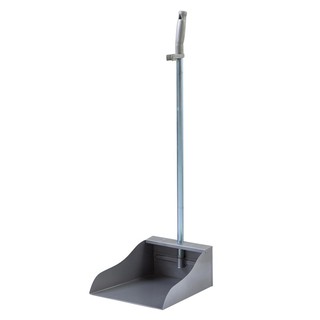 ที่โกยผงเหล็กชุบพร้อมที่จับยืดไม้กวาด สีเทา NCL Nickel plated steel dustpan with broom handle, NCL gray