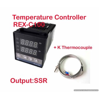 REX-C100-SSR พร้อมด้วย Thermocouple K, 220VAC