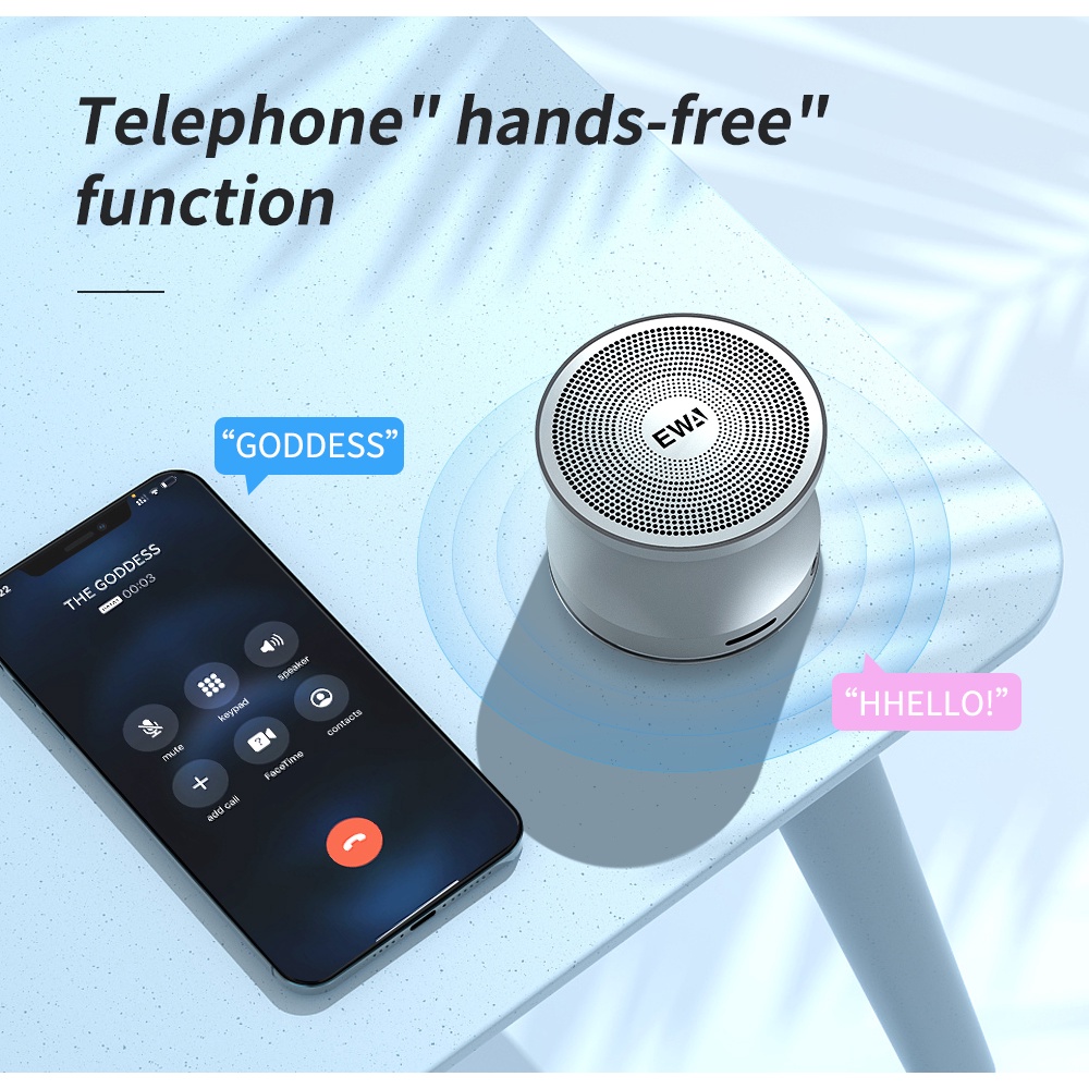 EWA A109  Bluetooth Speaker ลำโพงบลูทูธไร้สาย แบบพกพา 5W Enhanced BASS  เสียงความละเอียดสูงแบบ