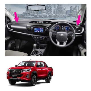 แผงหน้าปัดลาย Sporty สีเทา 1 ชุด ชิ้น ของแท้ สำหรับ โตโยต้า Toyota ไฮลักซ์ Hilux รีโว่ Revo ร็อคโค่ Rocco ปี 15 2019