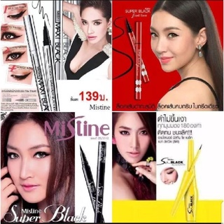 Mistine Maxi Black Eyeliner +Mistine Super Black Eye Liner อายไลเนอร์ติดทนนาน กันน้ำ กันเหงื่อ