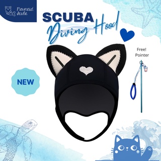 Mewmaid Scuba หมวกดำน้ำ รุ่น Kitty Love 3mm Scuba Diving Hood