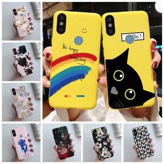 เคสโทรศัพท์ซิลิโคน TPU แบบนิ่ม พิมพ์ลายดอกไม้ สีรุ้ง สําหรับ Xiaomi Mi A2 Mi A2 Lite MiA2 A 2 Lite