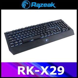 Razeak RK-X29 คีย์บอร์ด กดเสียงดัง FULL RGB Gaming Mechanical Optical blue switch.