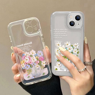 เคสโทรศัพท์มือถือแบบนิ่ม TPU ใส ลายดอกไม้ อวกาศ สําหรับ Samsung A12 Case A31 S22 Ultra A13 A22 A23 A32 A33 A50 A51 A52 A52S 5G A53 A71 A72 A73 S10 Plus S20 FE S21