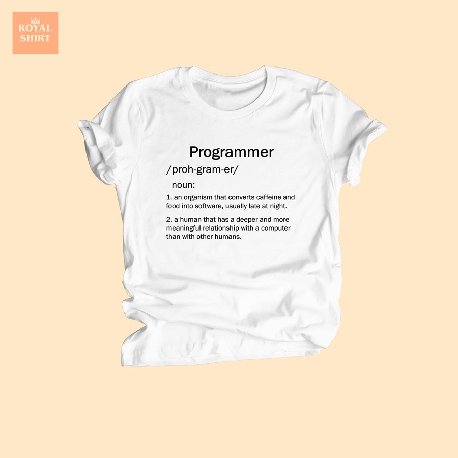 เสื้อยืดลาย Programmer โปรแกรมเมอร์ พจนานุกรม ไซส์ S - XXL