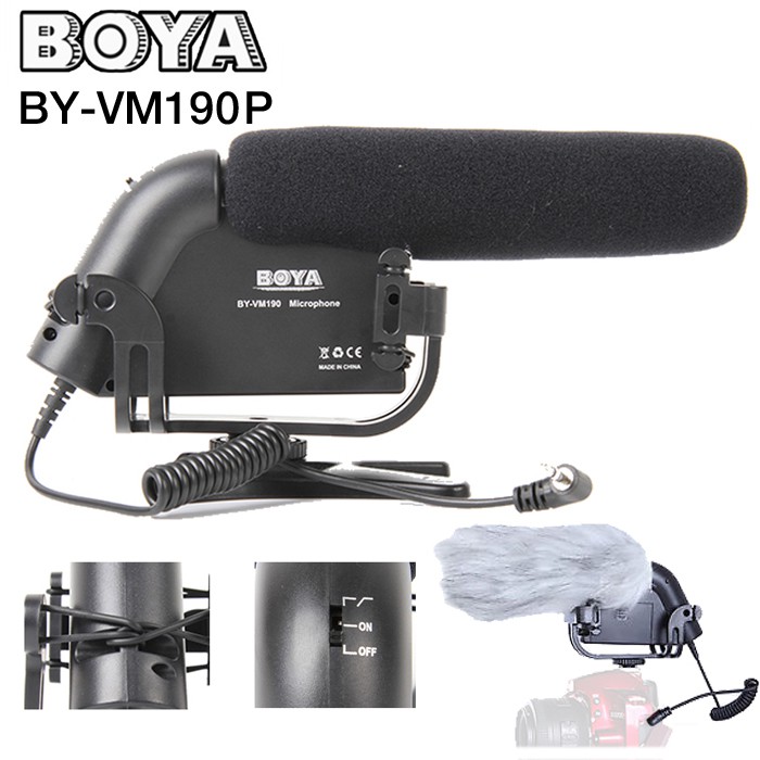 Microphone BOYA BY-VM190P Pro Shotgun Microphone ของแท้ ประกันศูนย์ไทย 1 ปี
