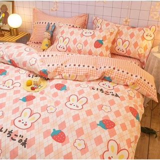 ชุดเครื่องนอนลายผลไม้สีสันต่างๆ ขนาด 3.5,5,6 ฟุต#