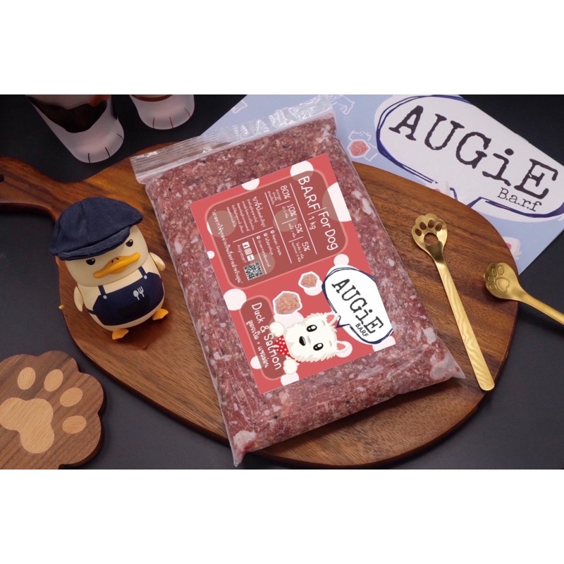 Pack Barf(1kg) อาหารบาร์ฟสุนัข : สูตรเป็ด+แซลม่อน (Duck & Salmon Formula)
