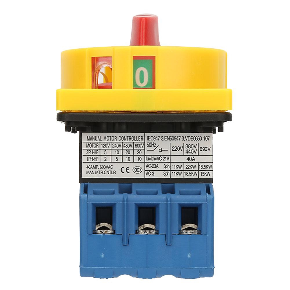 40A/63A Load Circuit Breaker Switch 3-Pole 2-Position Rotary Cam On-Off ...