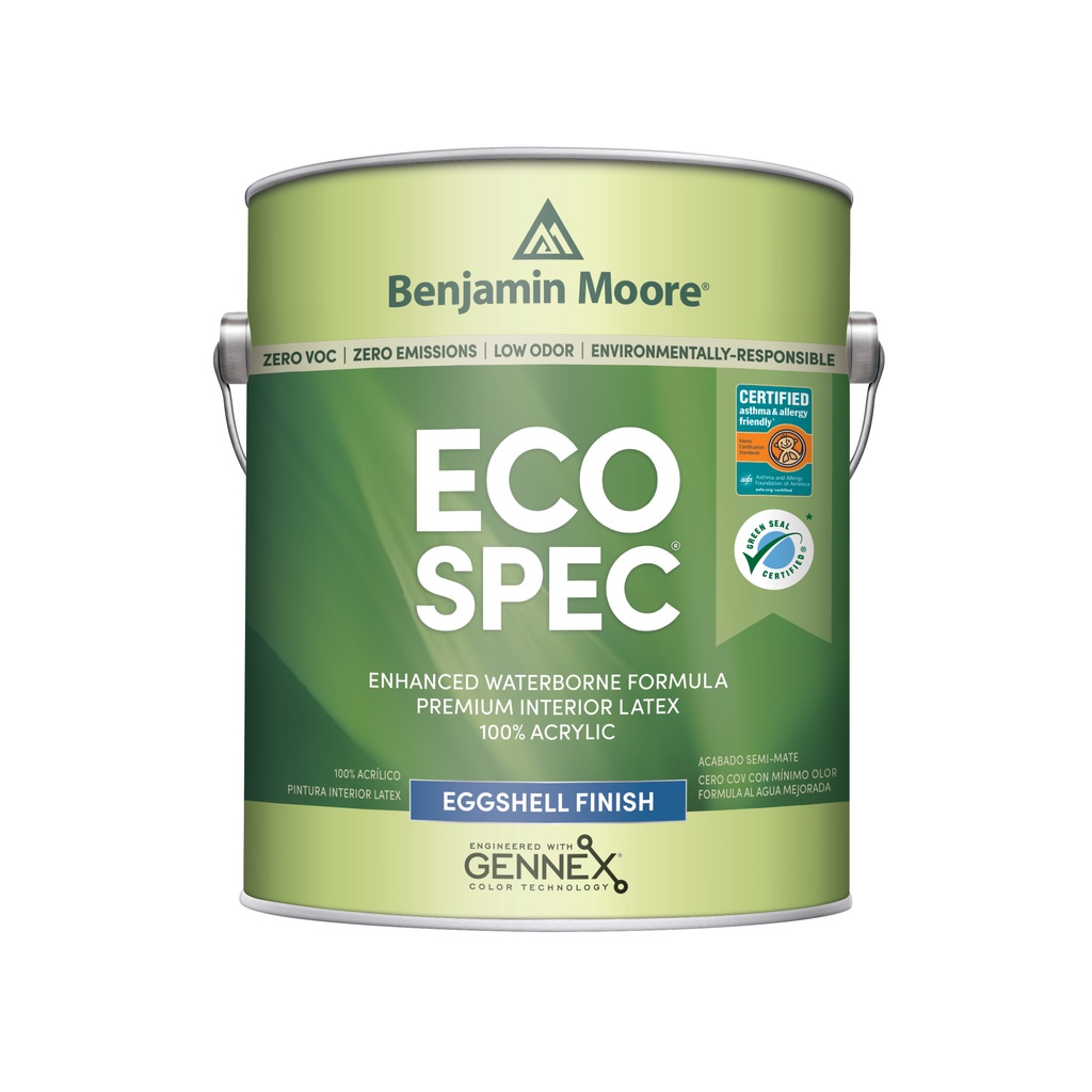 สีทาภายในปลอดภัย ไม่มีกลิ่น สีทาบ้านพรีเมียม Eco Spec(N374/W374) เบนจามินมอร์ Benjamin Moore 1แกลลอน