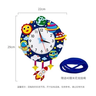 นาฬิกาการ์ตูน แบบนาฬิกาแฮนด์เมด diy ของเล่นสําหรับเด็ก
