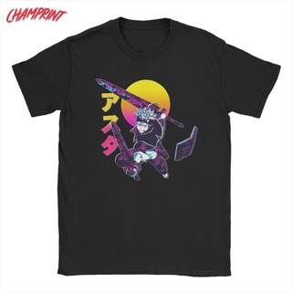 ใหม่ เสื้อยืดแขนสั้น คอกลม ผ้าฝ้าย 100% พิมพ์ลายอนิเมะ Asta Black Clover สไตล์วินเทจ สําหรับผู้ชาย และผู้หญิง