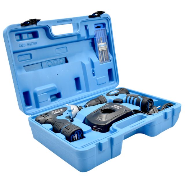 Zinzano ชุด ไขควงกระแทกไร้สาย รุ่น CLCK12151 12V 1.5Ah. + สว่านไขควงไร้สาย รุ่น CLCK12152 12V 1.5Ah.