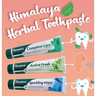 แท้100% ฉลากไทย Himalaya Complete Care / Sparkling White / Active Toothpaste 100g หิมาลายา ยาสีฟันสมุนไพร