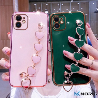 เคสโทรศัพท์มือถือ ซิลิโคนนุ่ม พร้อมสายคล้อง จี้หัวใจ หรูหรา สําหรับ Realme C35 C15 C12 C11 2020 C3 C25 C25S C21Y C25Y C20 C17 C11 2021