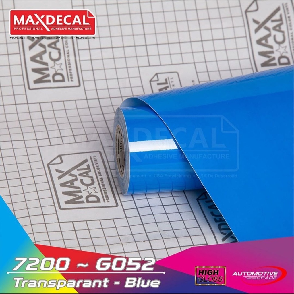 สติ๊กเกอร์ ORACAL MAXDECAL 45CM X 15M 7200 G052 โปร่งใส สีฟ้าใส