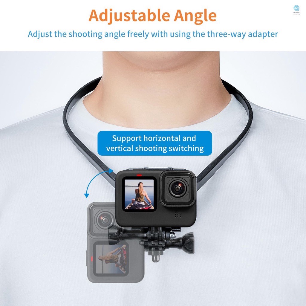 TELESIN U1/U shape/U shape Max Neck Holder Bracket คล้องคอ สำหรับ GoPro 10/9/8 สมาร์ทโฟนกล้องแอคชั่น
