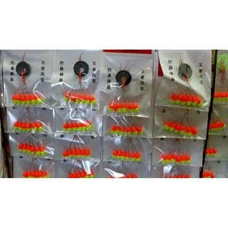ทุ่นจิ๋ว 2 สี ตกกุ้ง ตกปลาเล็ก มี 5 ขนาดให้เลือก