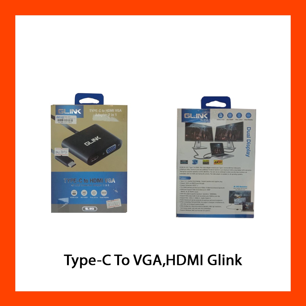Type-C To VGA,HDMI Glink GL-013